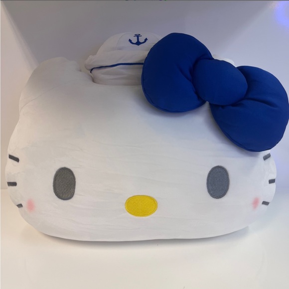 HELLO KITTY Nautical Plush Toy Pillow Sailor Hat Bow SANRIO Squishmallow Kawaii - Picture 7 of 8